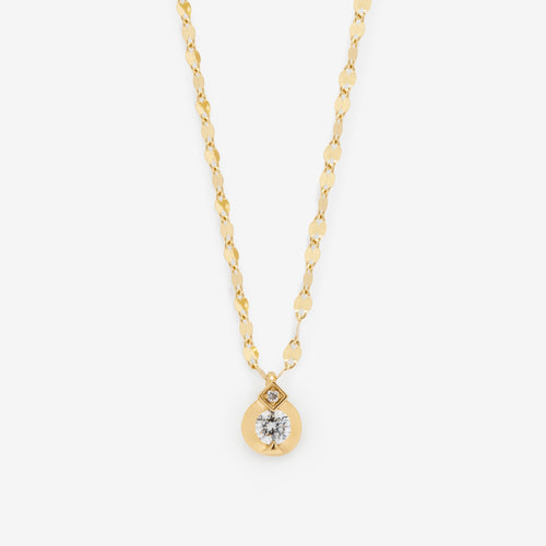 K18 イエローゴールド ダイヤモンド ネックレス（0.1ct）