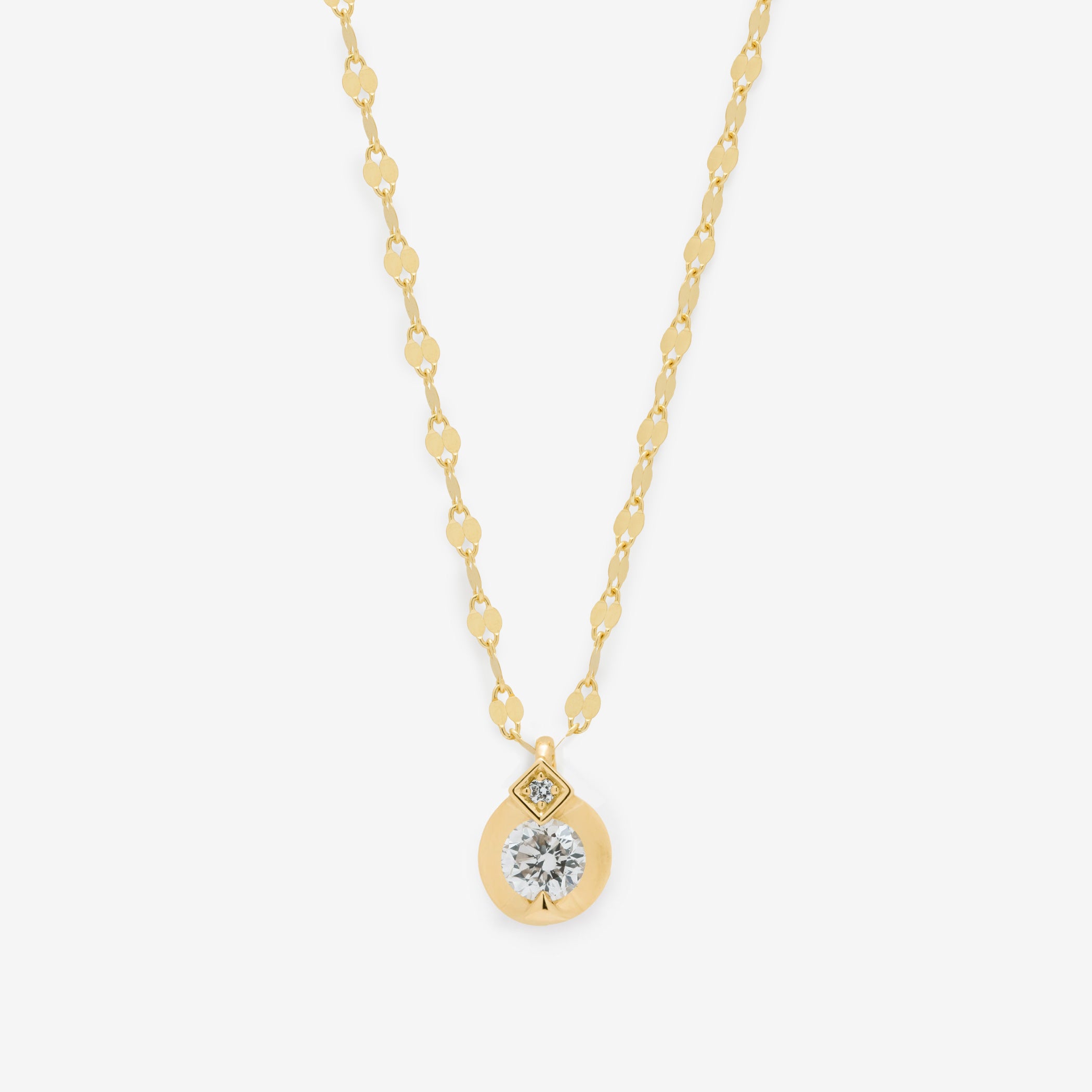 【受注生産】K18 イエローゴールド ダイヤモンド ネックレス（0.3ct）