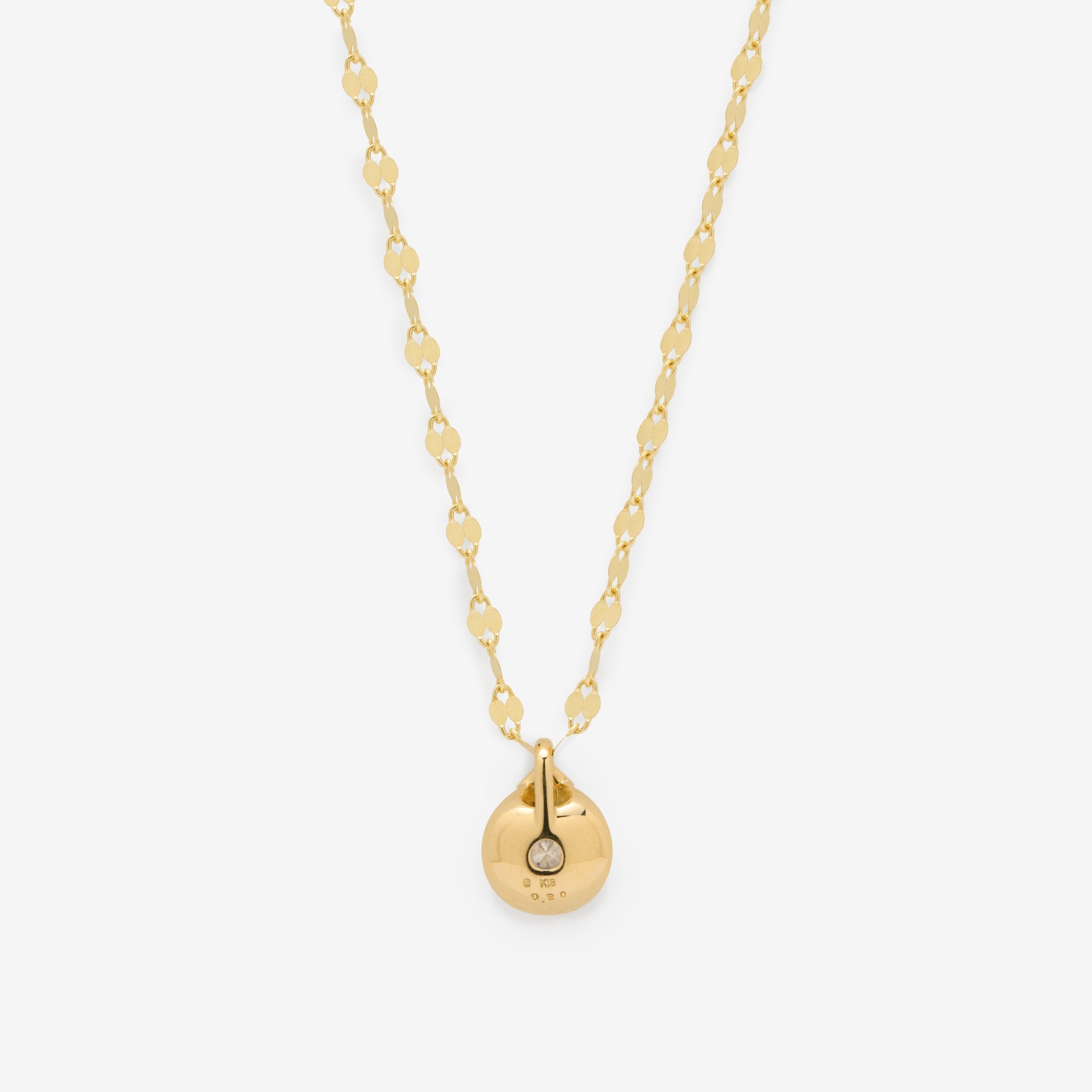 K18 イエローゴールド ダイヤモンド ネックレス（0.2ct）