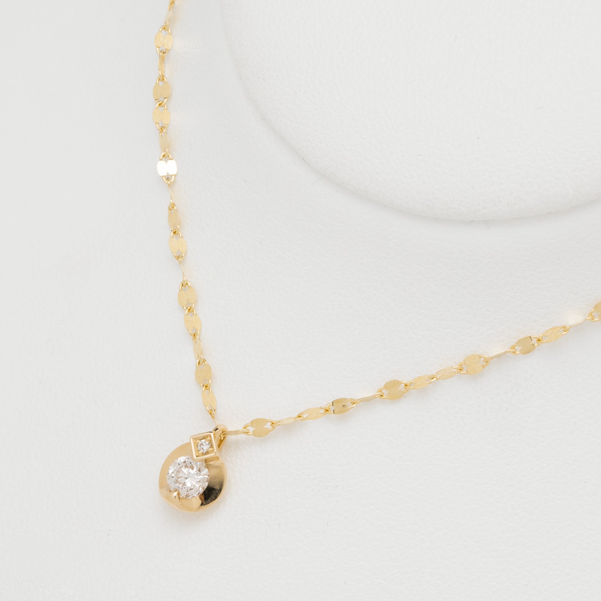 【受注生産】K18 イエローゴールド ダイヤモンド ネックレス（0.3ct）