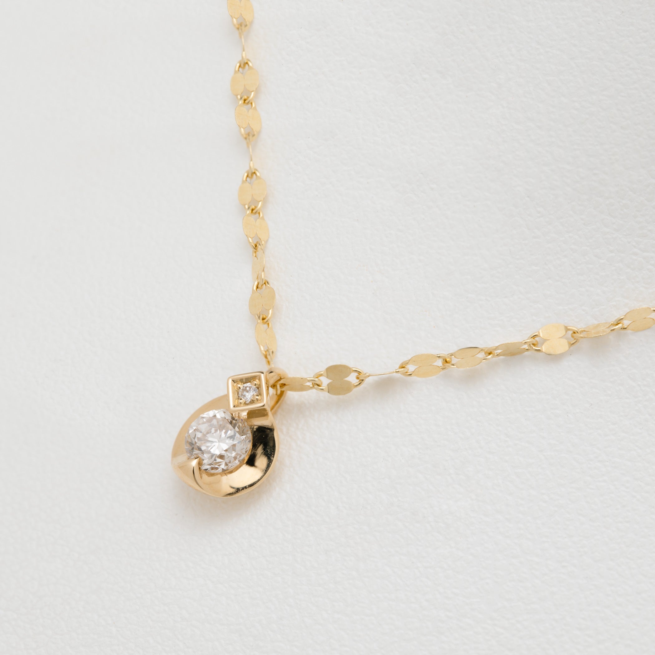 【受注生産】K18 イエローゴールド ダイヤモンド ネックレス（0.3ct）