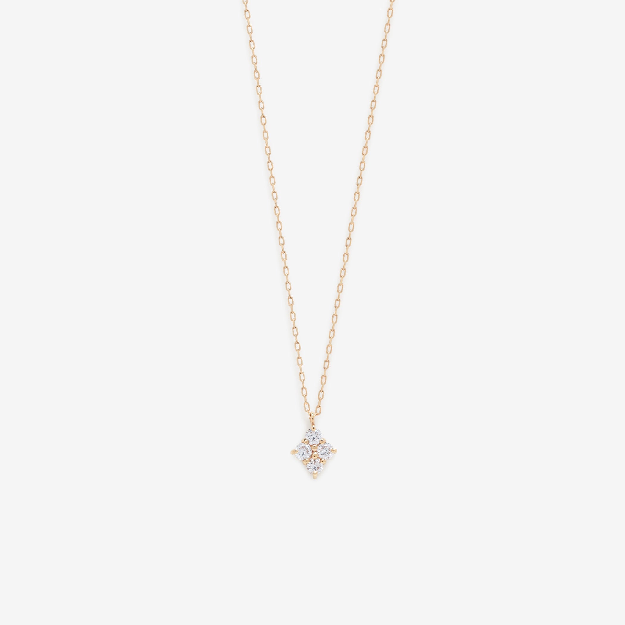 K10 イエローゴールド ダイヤモンド ネックレス