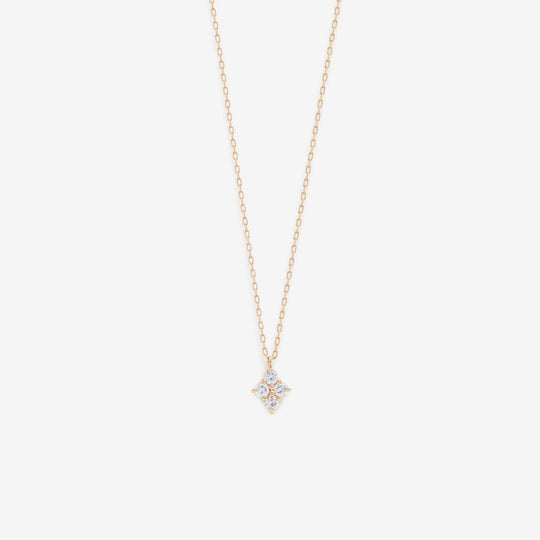 K10 イエローゴールド ダイヤモンド ネックレス