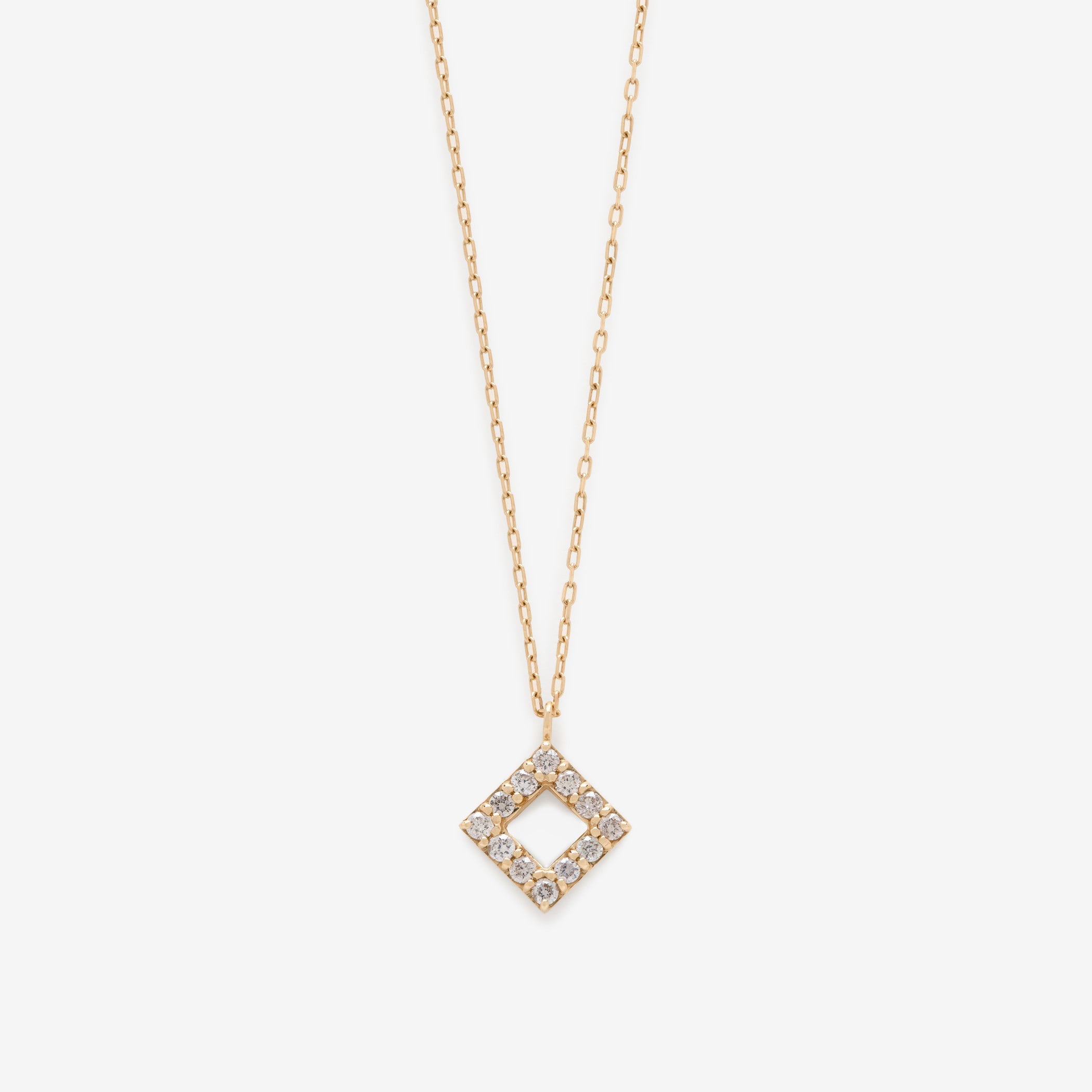 K10 イエローゴールド ダイヤモンド ネックレス