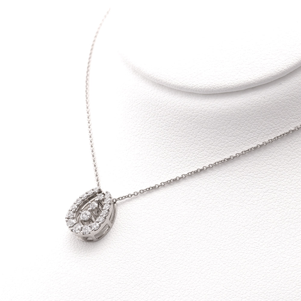 プラチナ ダイヤモンド 馬蹄 3Way ネックレス（0.3ct）