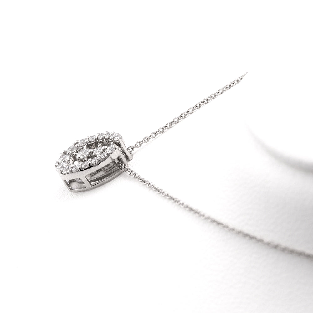 プラチナ ダイヤモンド 馬蹄 3Way ネックレス（0.3ct）
