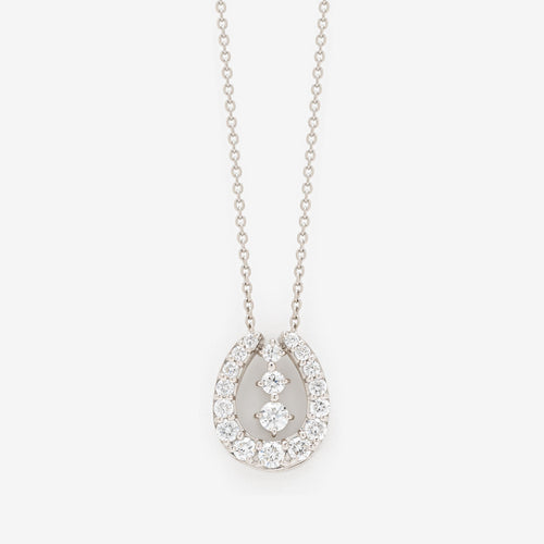 プラチナ ダイヤモンド 馬蹄 3Way ネックレス（0.3ct）<スコープ付>