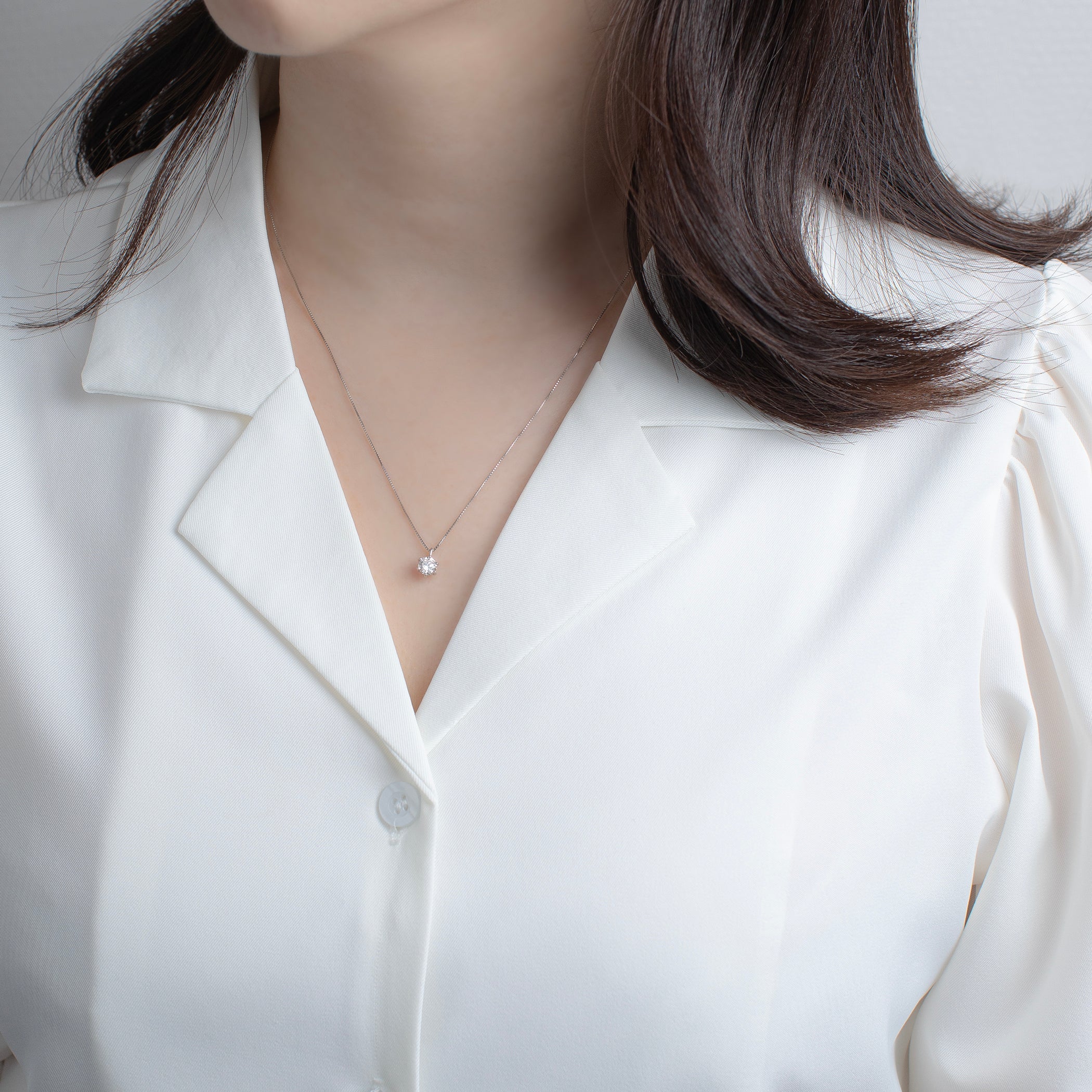 プラチナ ダイヤモンド ネックレス（0.5ct）