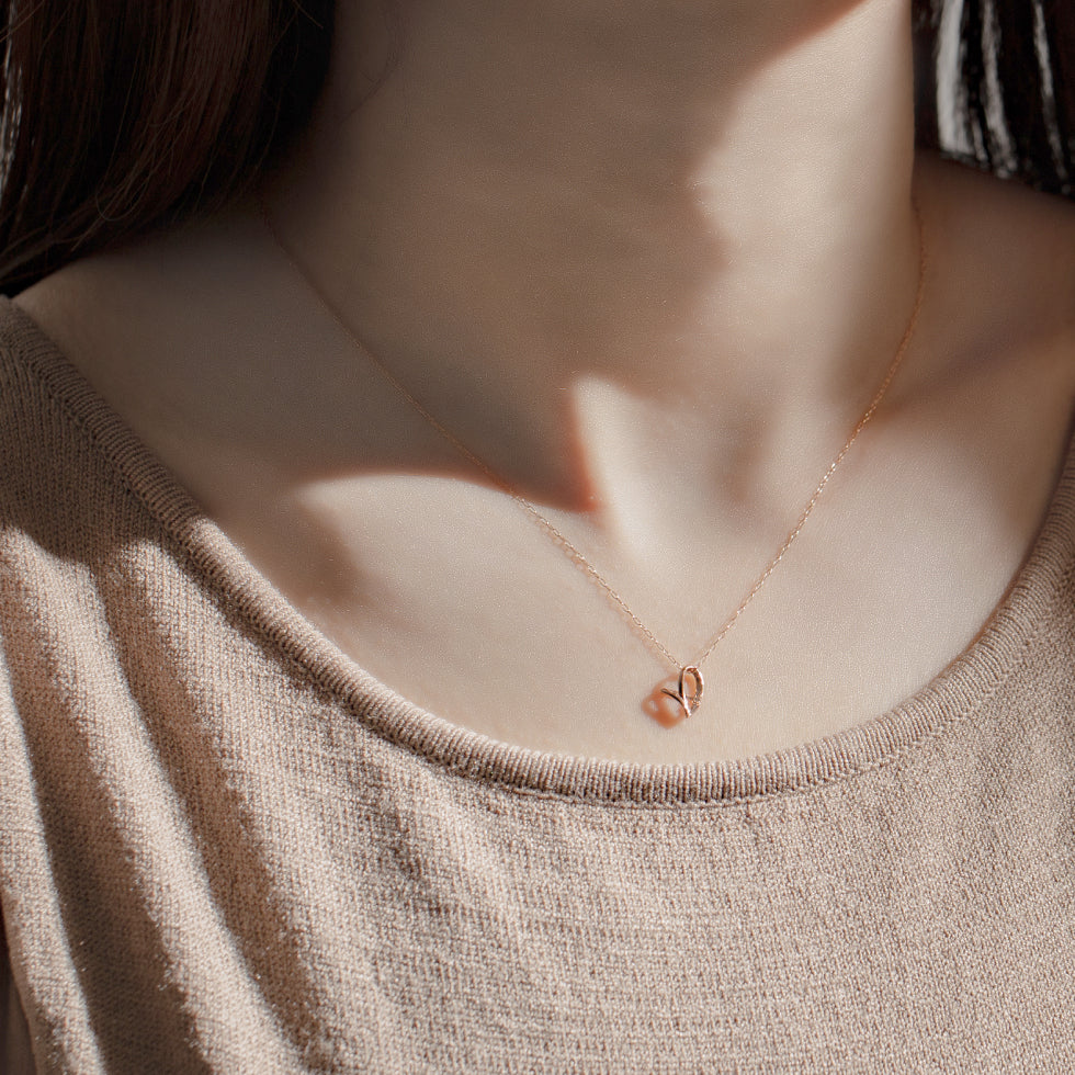 WEB限定】K10 ピンクゴールド ダイヤモンド ネックレス – Milluflora