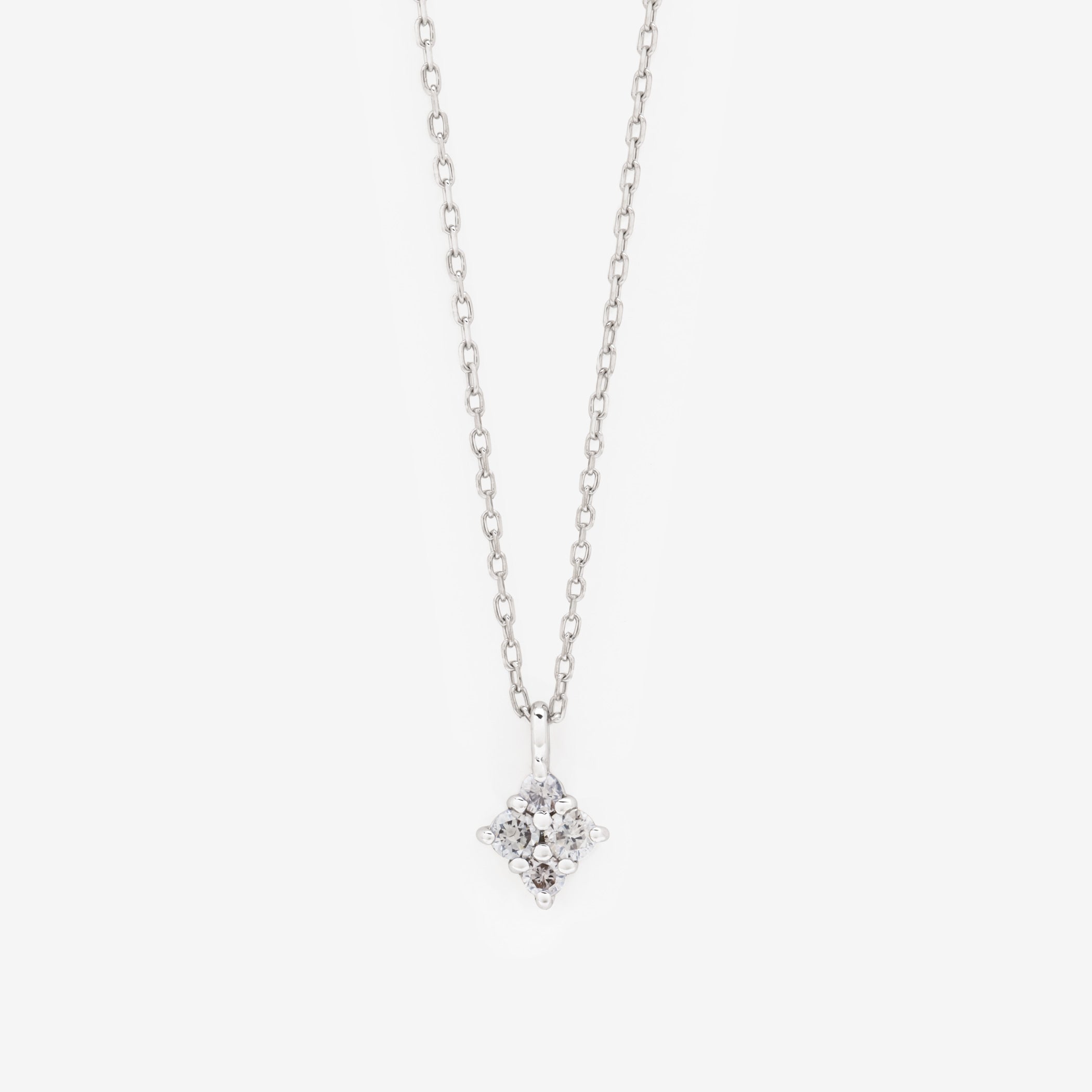 ミルフローラK10WG 一粒ダイヤモンド ネックレス K10 ホワイトゴールド ダイヤモンド ネックレス – Milluflora | ミル