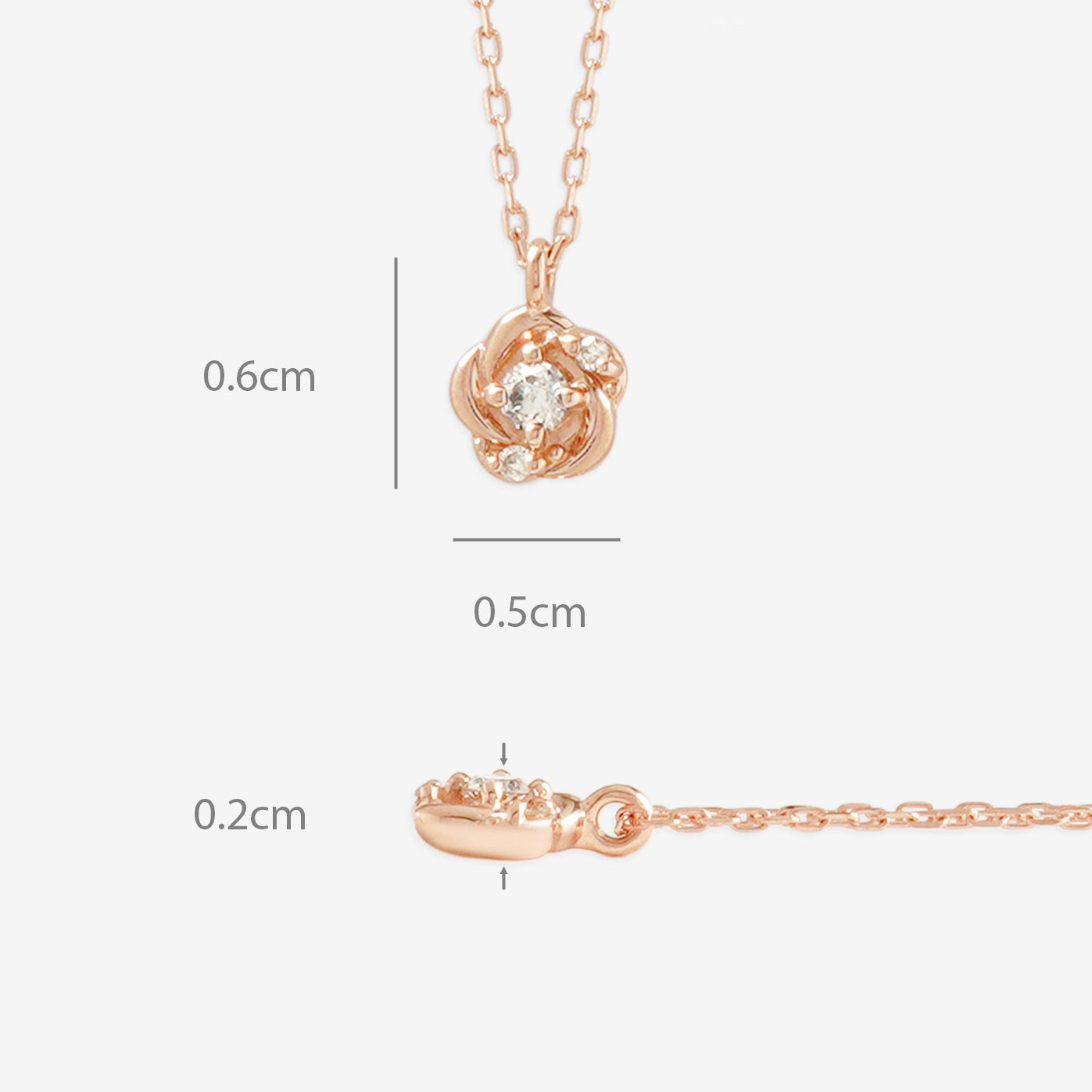 【WEB限定】K10 ピンクゴールド ダイヤモンド フラワー ネックレス