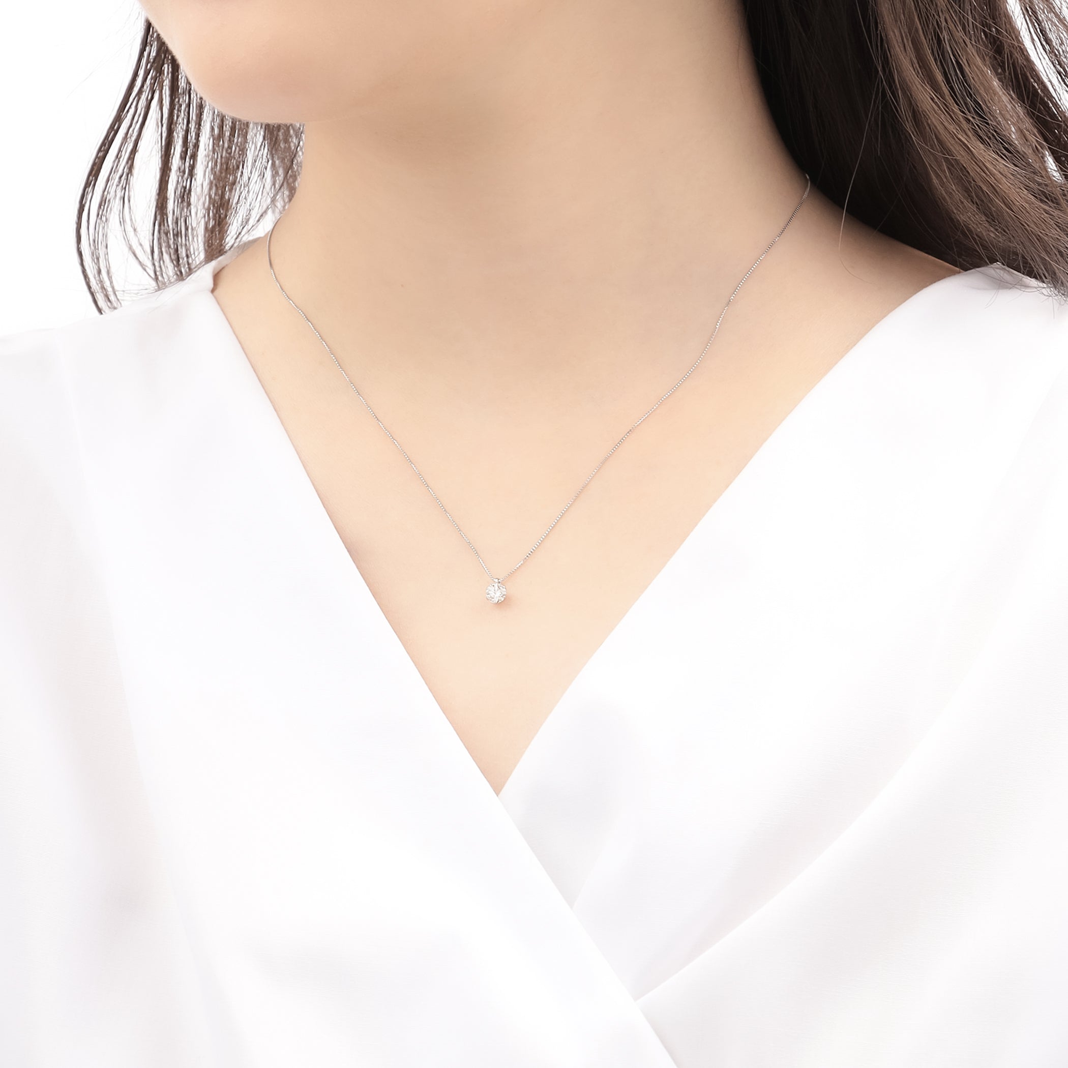 プラチナ ダイヤモンド ネックレス（0.30ct） – Milluflora | ミル