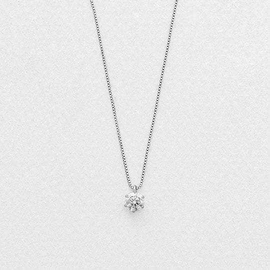 プラチナ ダイヤモンド ネックレス（0.30ct）<H&C証明カード/スコープ付>