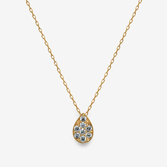 K10 イエローゴールド ダイヤモンド ネックレス