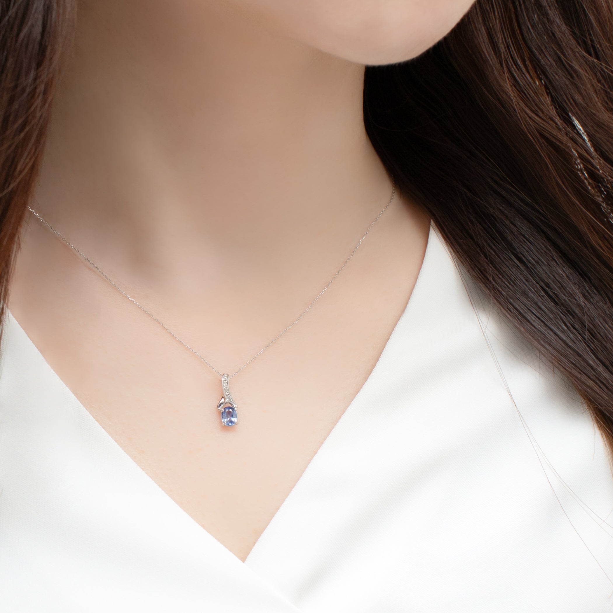 WEB限定】12月誕生石 プラチナ タンザナイト ネックレス – Milluflora