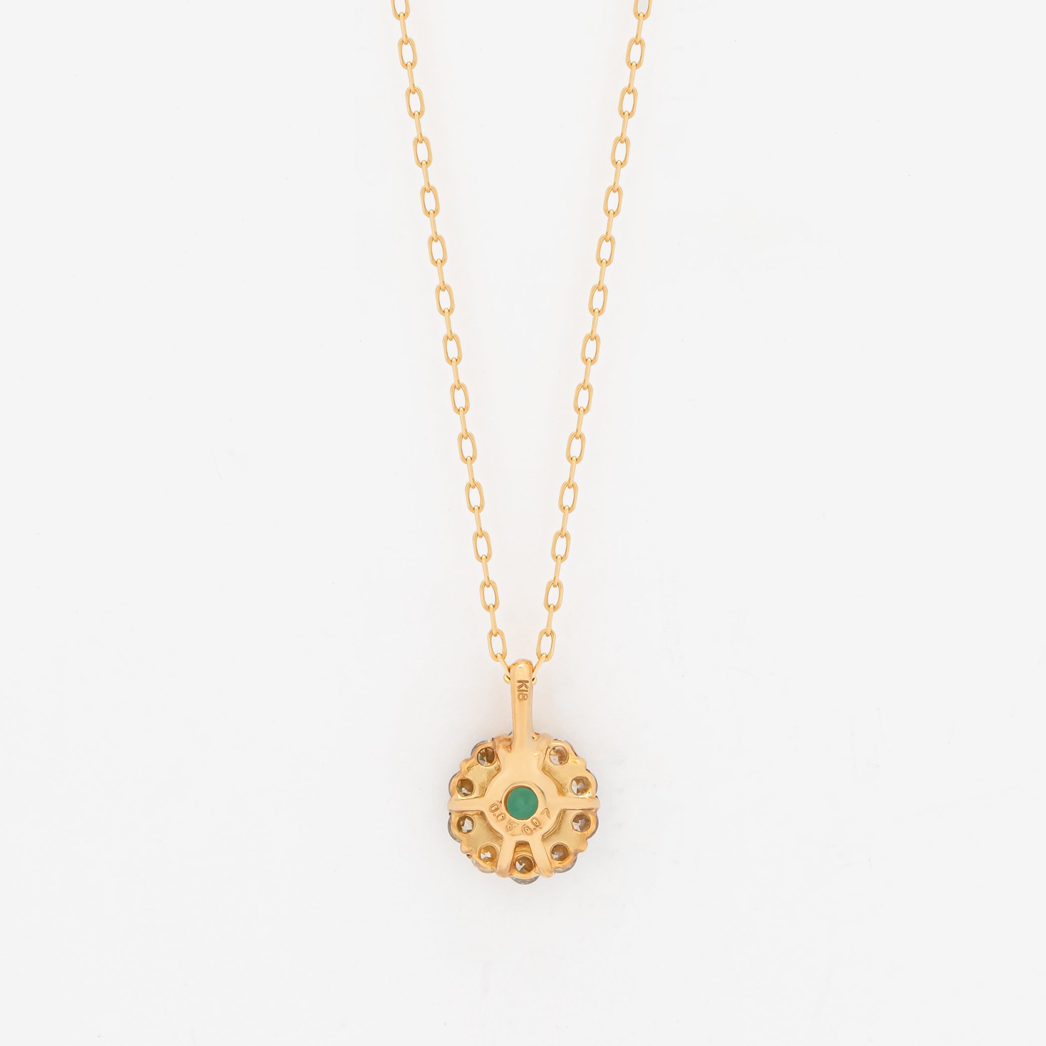 K18 エメラルド ネックレス 5月誕生石 K18 イエローゴールド エメラルド ネックレス – Milluflora