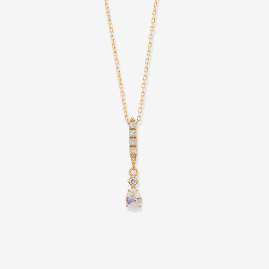 【Milluflora公式サイト限定】6月誕生石 K10 イエローゴールド ムーンストーン ネックレス