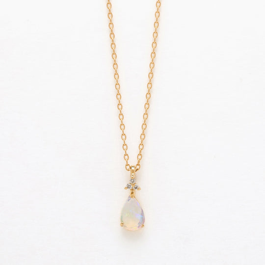 【WEB限定】10月誕生石 K18 イエローゴールド オパール ネックレス