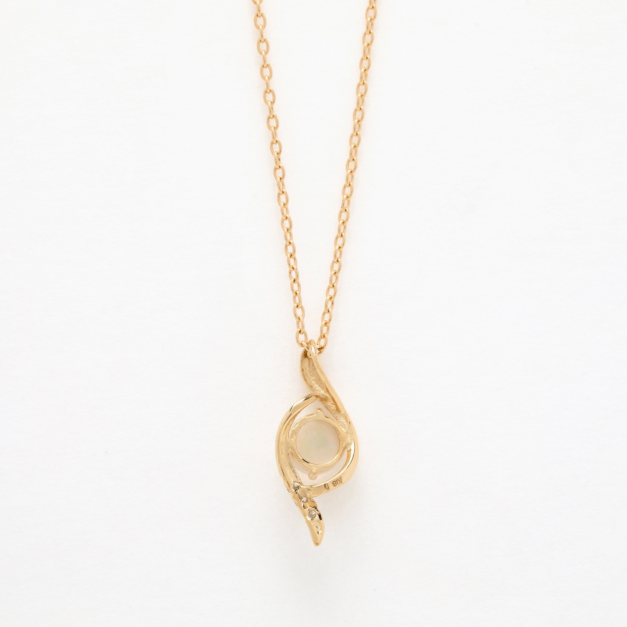 WEB限定】10月誕生石 K18 イエローゴールド オパール ネックレス