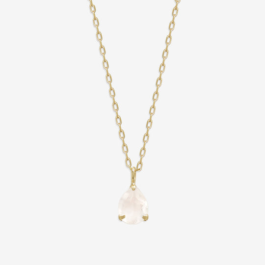 【WEB限定】6月誕生石 K10 イエローゴールド ムーンストーン しずく ネックレス