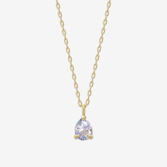 【WEB限定】12月誕生石 K10 イエローゴールド タンザナイト しずく ネックレス
