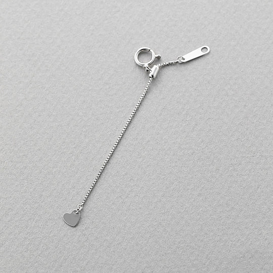 K10 ホワイトゴールド スライド式 アジャスターチェーン