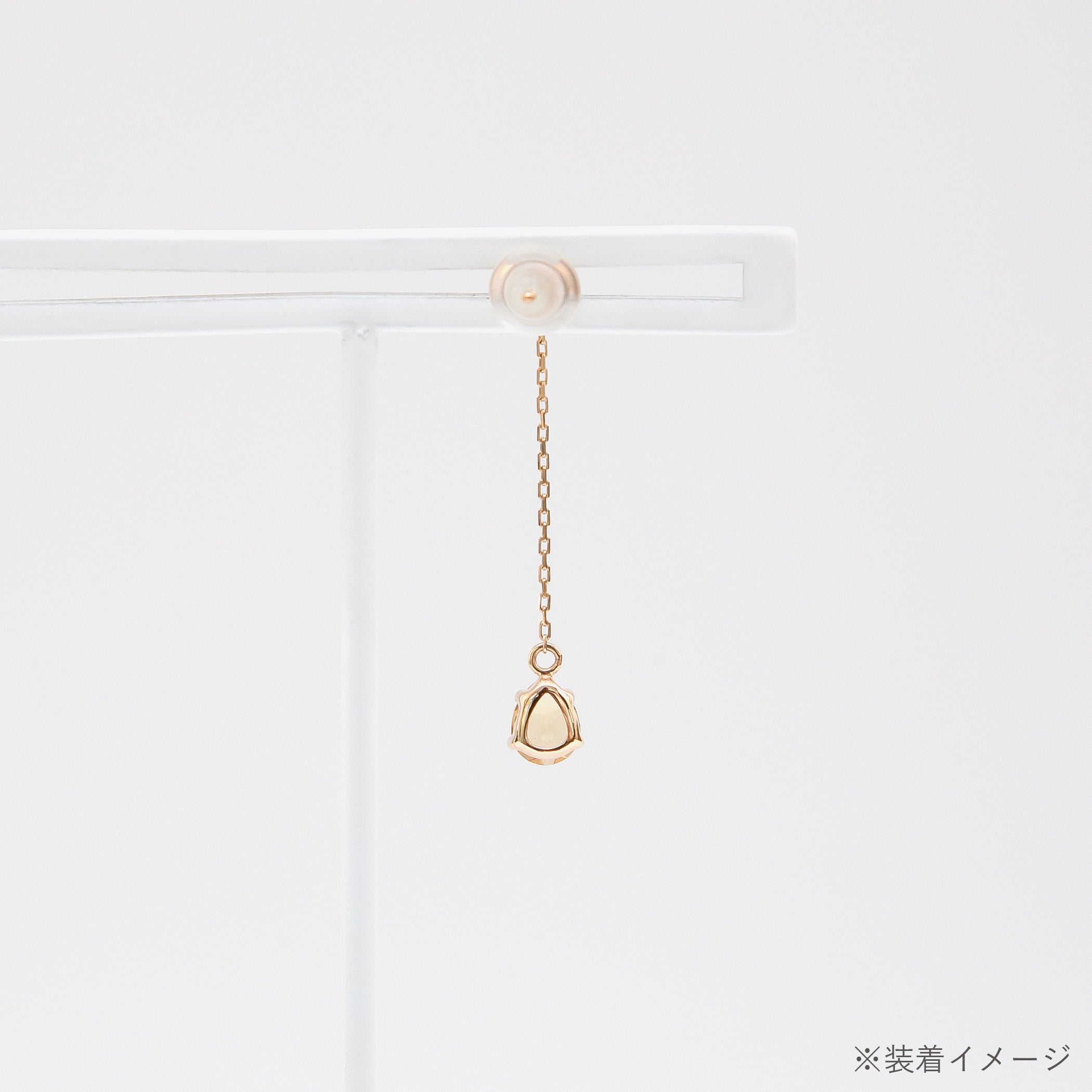 11月誕生石 K10 イエローゴールド シトリン しずく ピアス