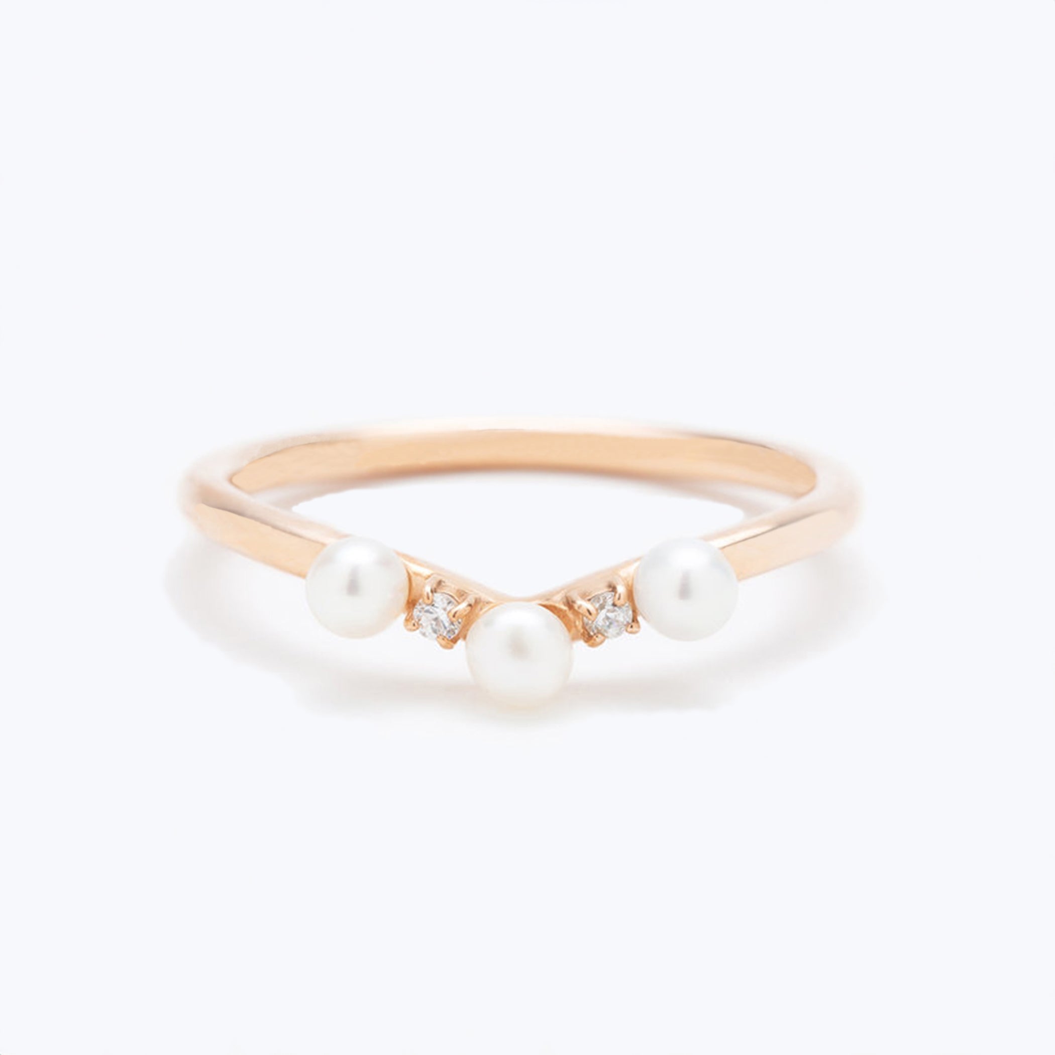 6月誕生石 シルバー ピンクゴールドメッキ 淡水パール リング