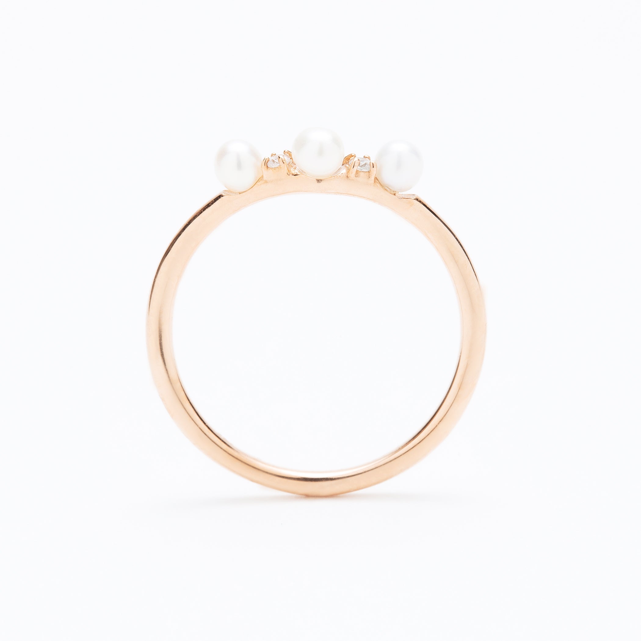 6月誕生石 シルバー ピンクゴールドメッキ 淡水パール リング