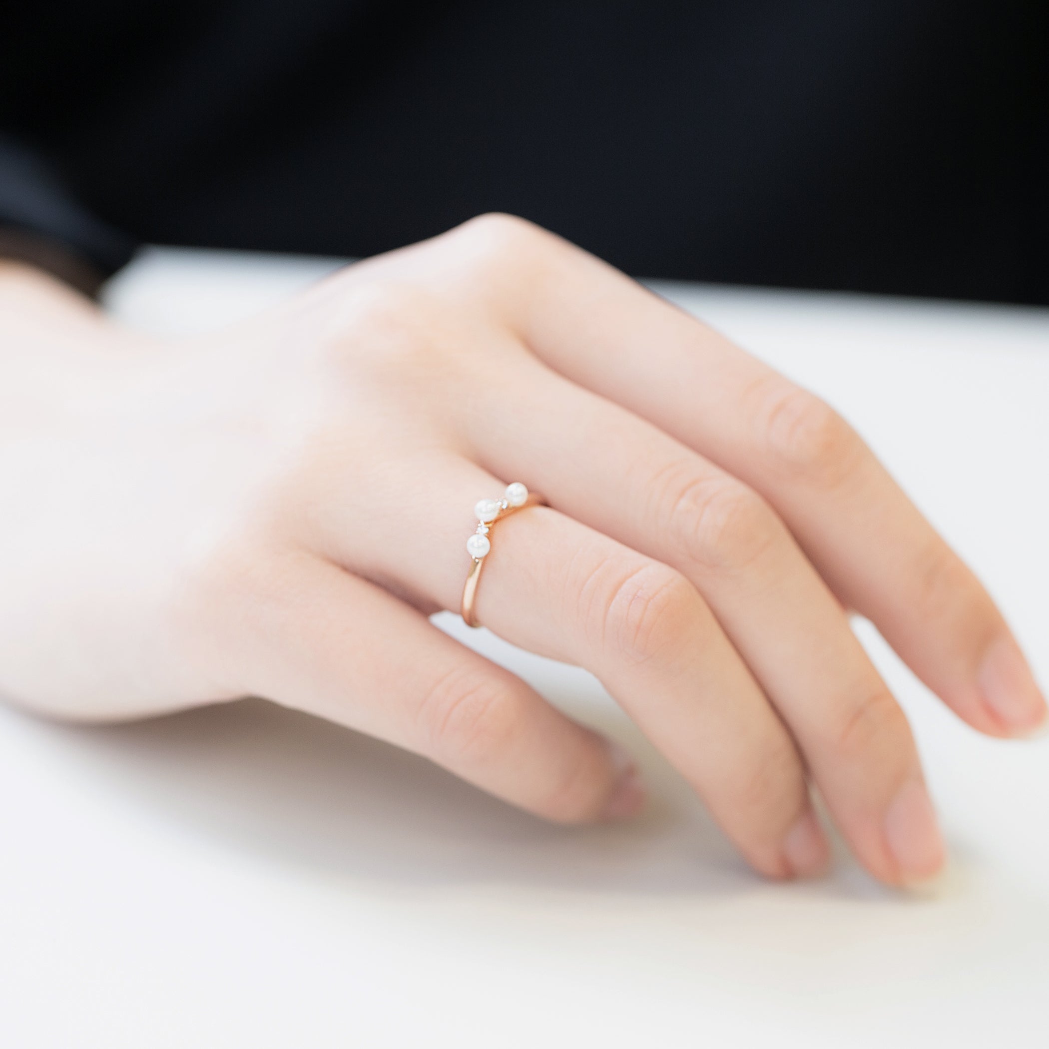 6月誕生石 シルバー ピンクゴールドメッキ 淡水パール リング