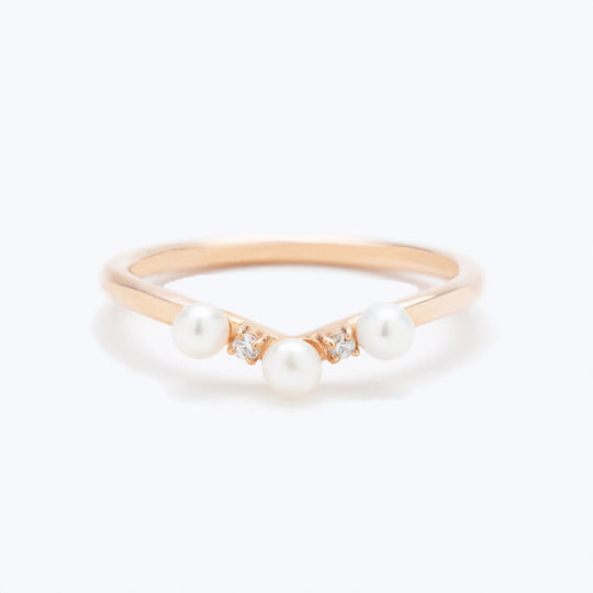 6月誕生石 シルバー ピンクゴールドメッキ 淡水パール リング