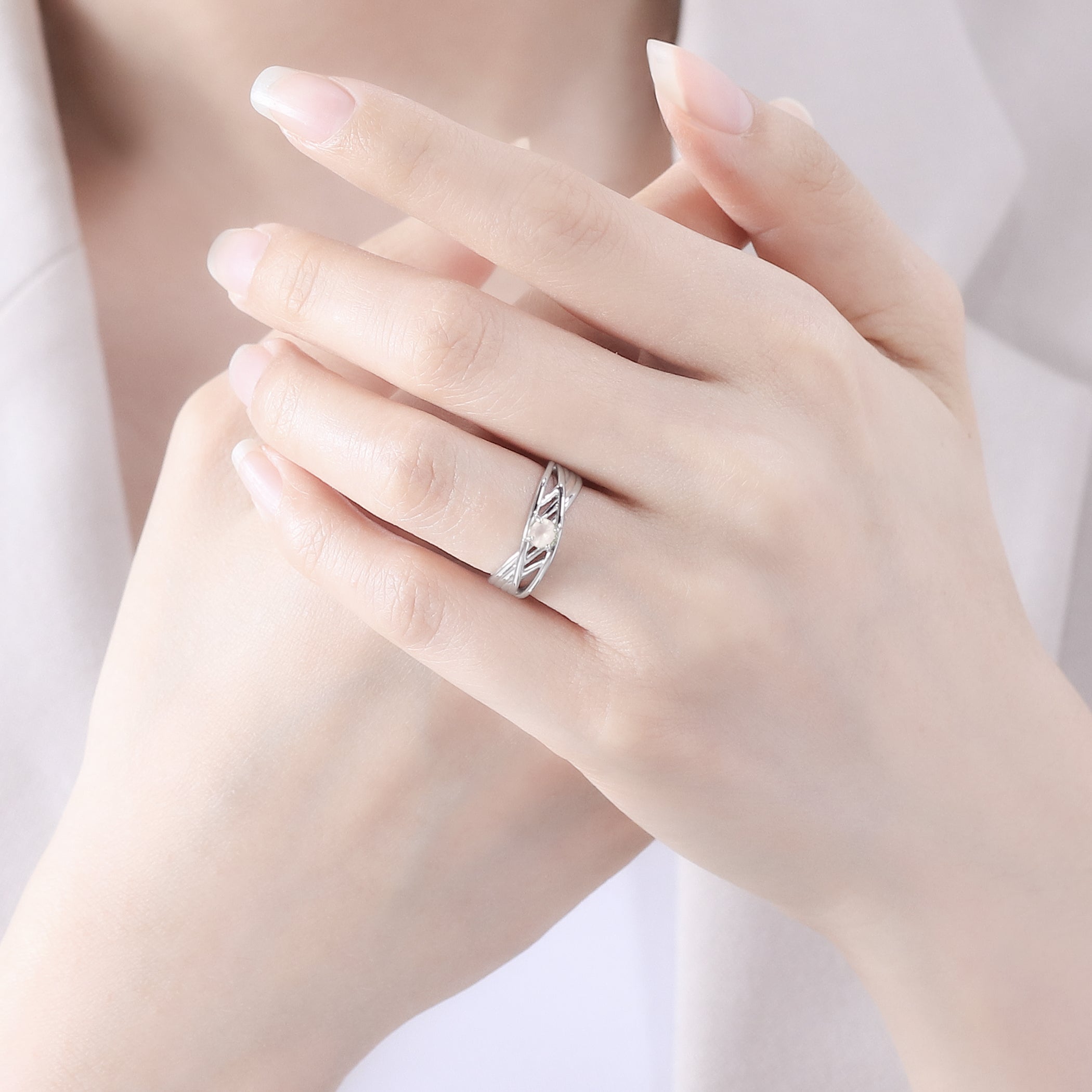 シルバー ローズクォーツ リング – Milluflora | ミルフローラ