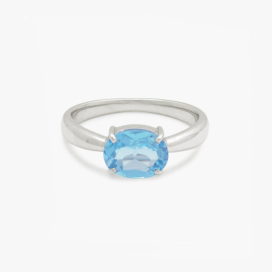 11月誕生石 シルバー ブルートパーズ リング