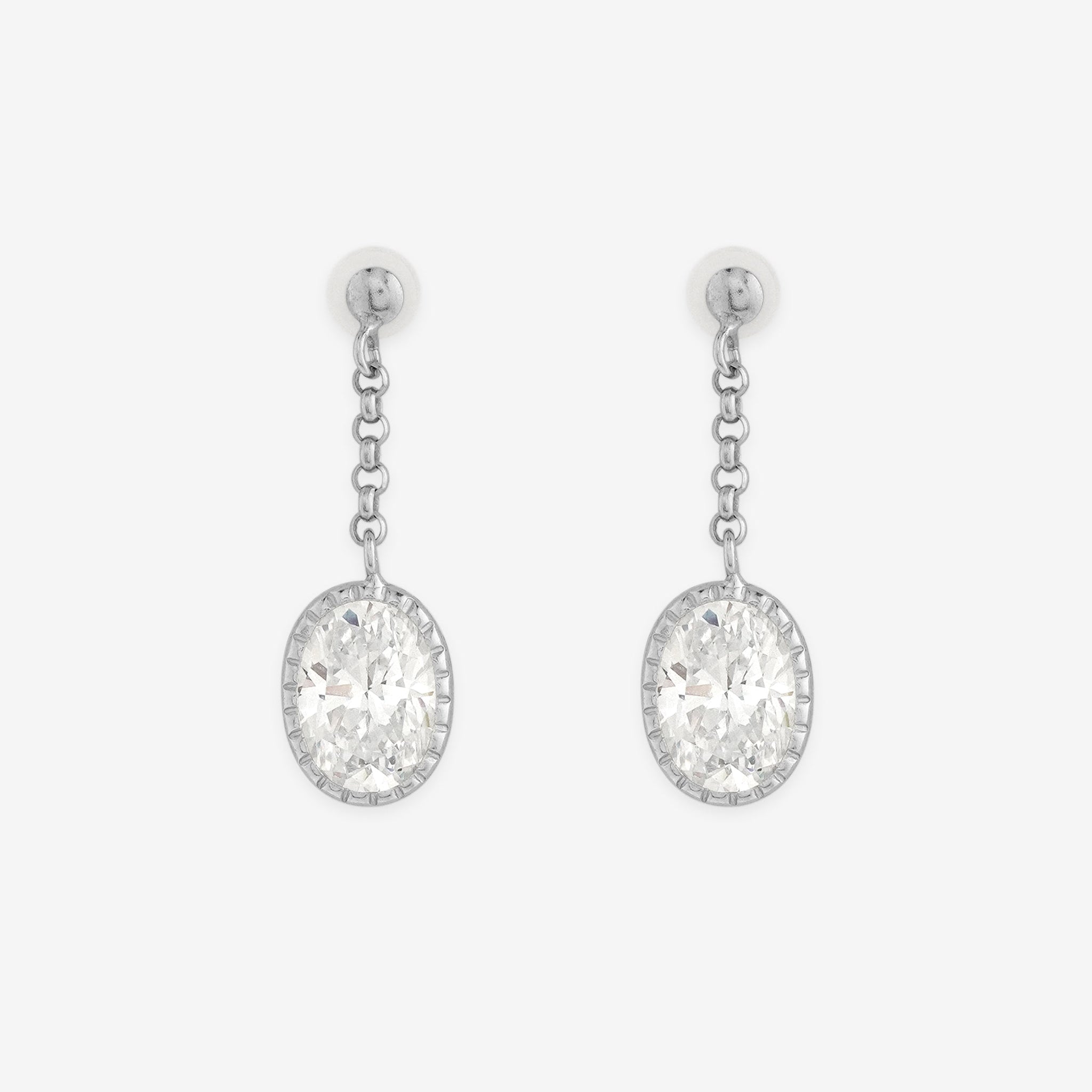 e.mキュービック ジルコニア シルバーピアス(片耳用) シルバー キュービックジルコニア ピアス – Milluflora | ミルフローラ