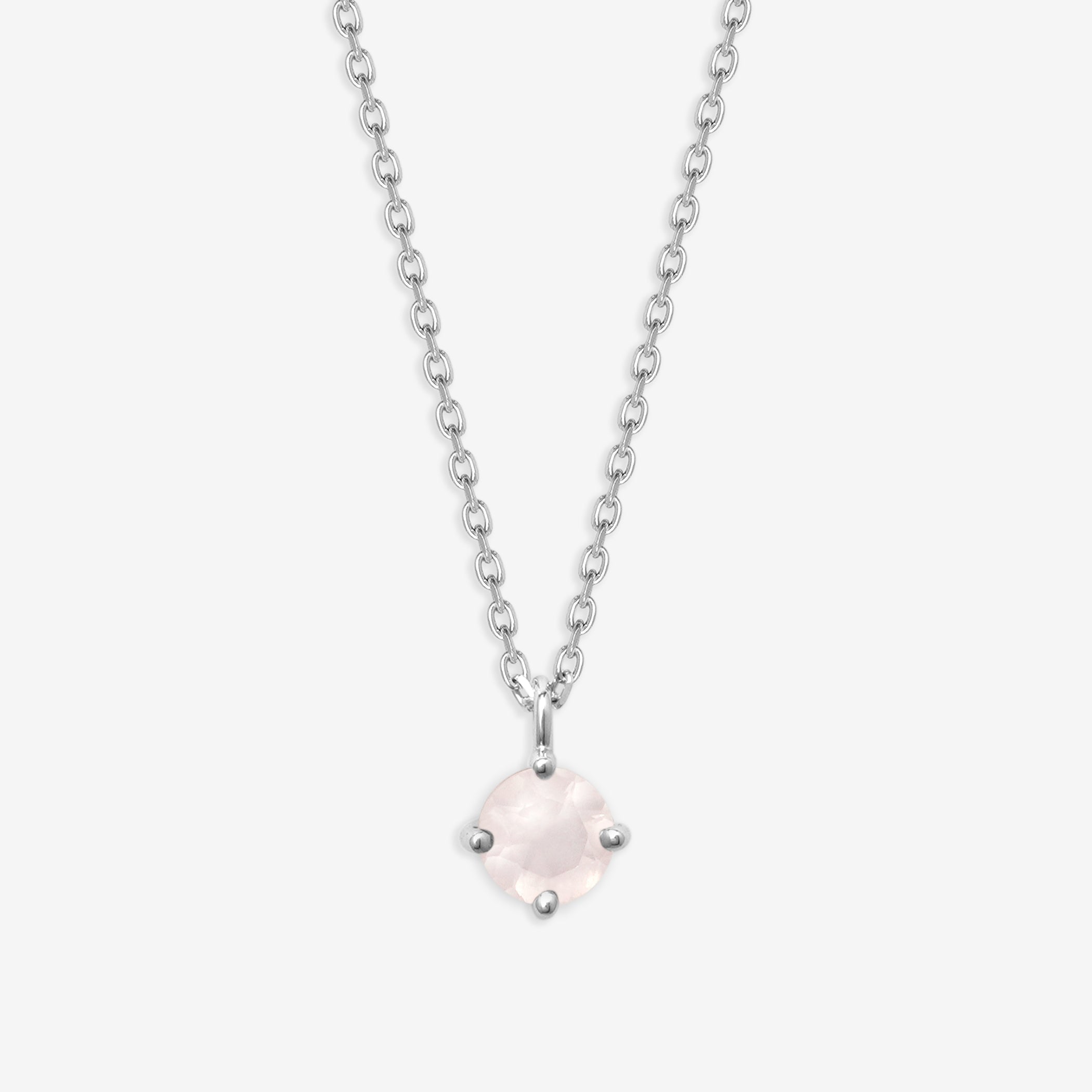 【予約商品】シルバー ローズクォーツ ネックレス