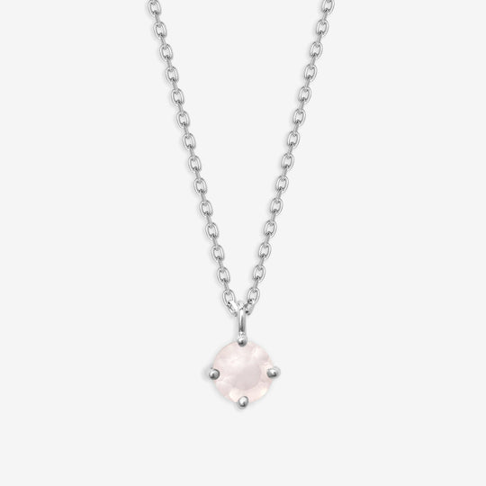 シルバー ローズクォーツ ネックレス