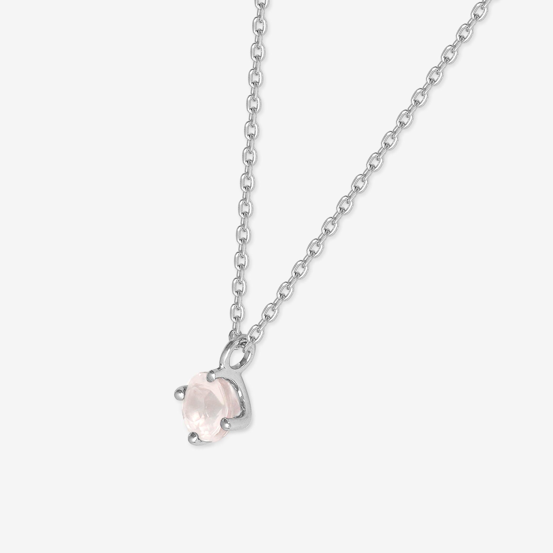 【予約商品】シルバー ローズクォーツ ネックレス