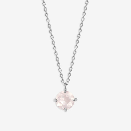 シルバー ローズクォーツ ネックレス