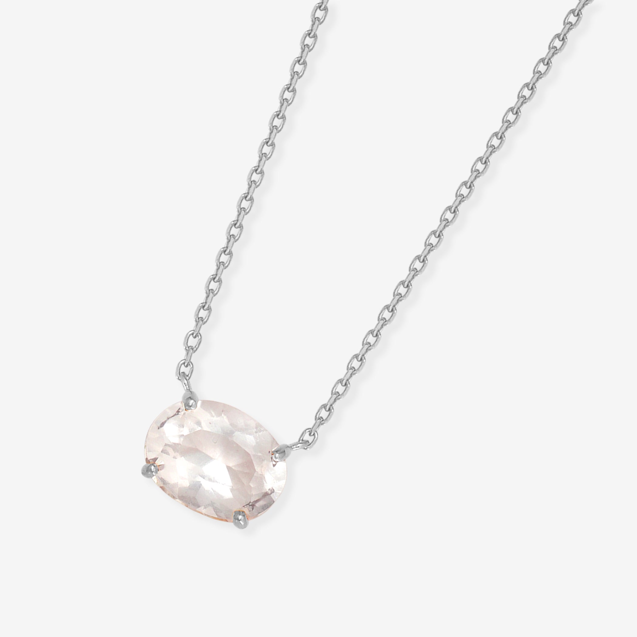 【予約商品】シルバー ローズクォーツ ネックレス