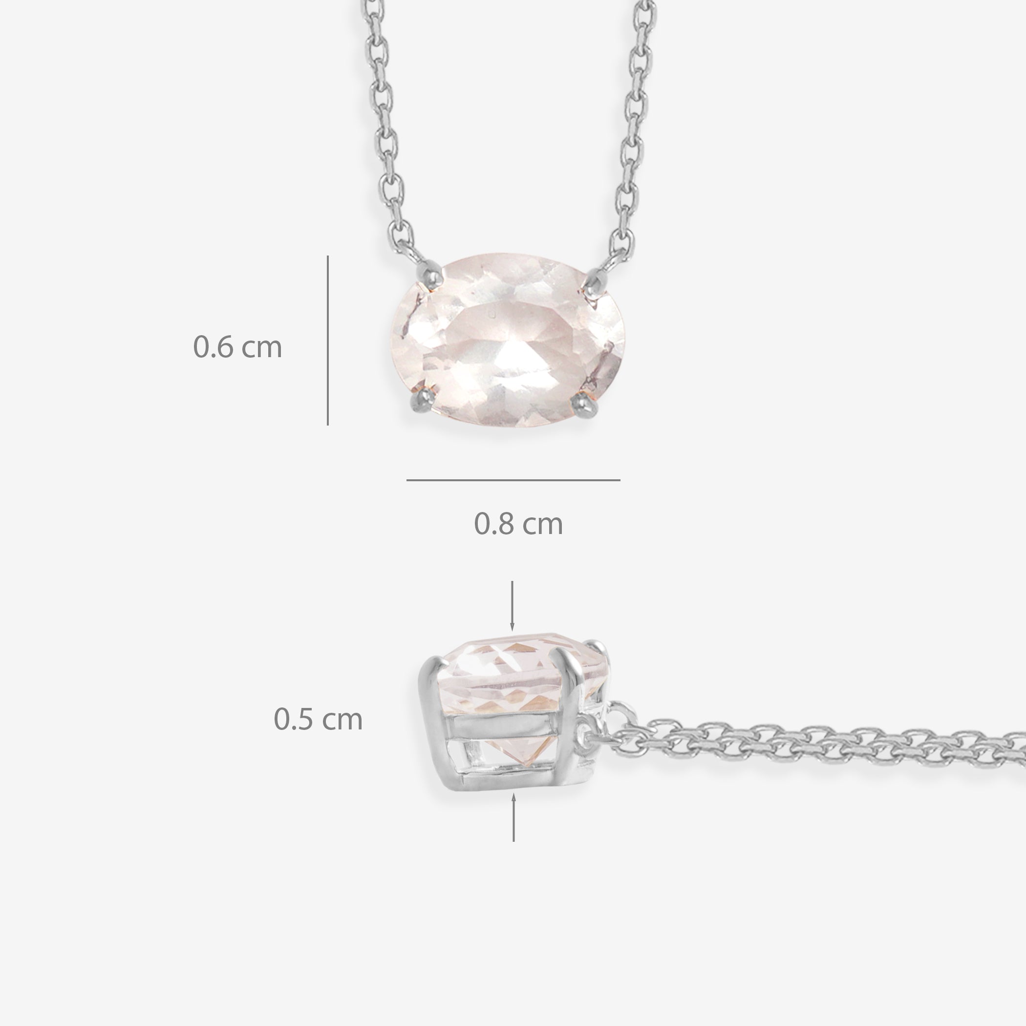 【予約商品】シルバー ローズクォーツ ネックレス