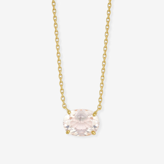 シルバー ローズクォーツ ネックレス