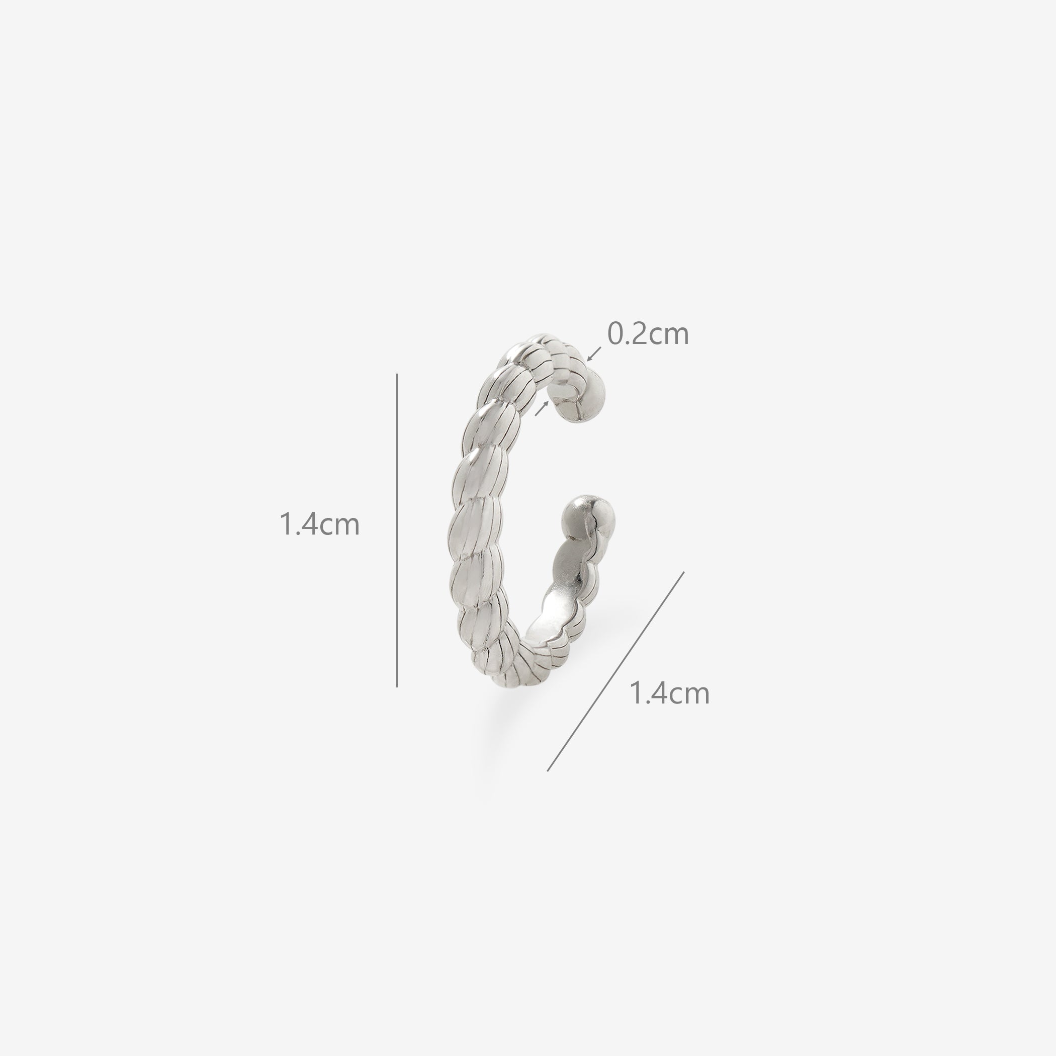 【WEB限定】シルバー ロジウムメッキ イヤーカフ ※片耳用