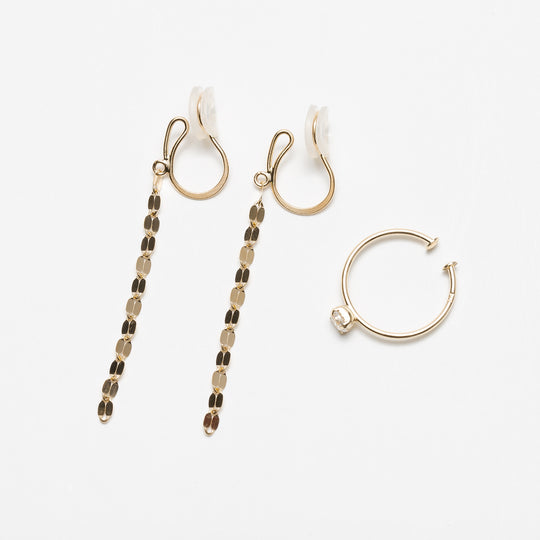 【WEB限定】HAPPY SET（K10 イエローゴールド イヤリング＆イヤーカフ セット）