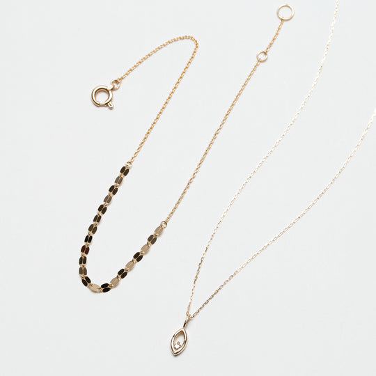 【WEB限定】HAPPY SET（K10 イエローゴールド ネックレス＆ブレスレット セット）