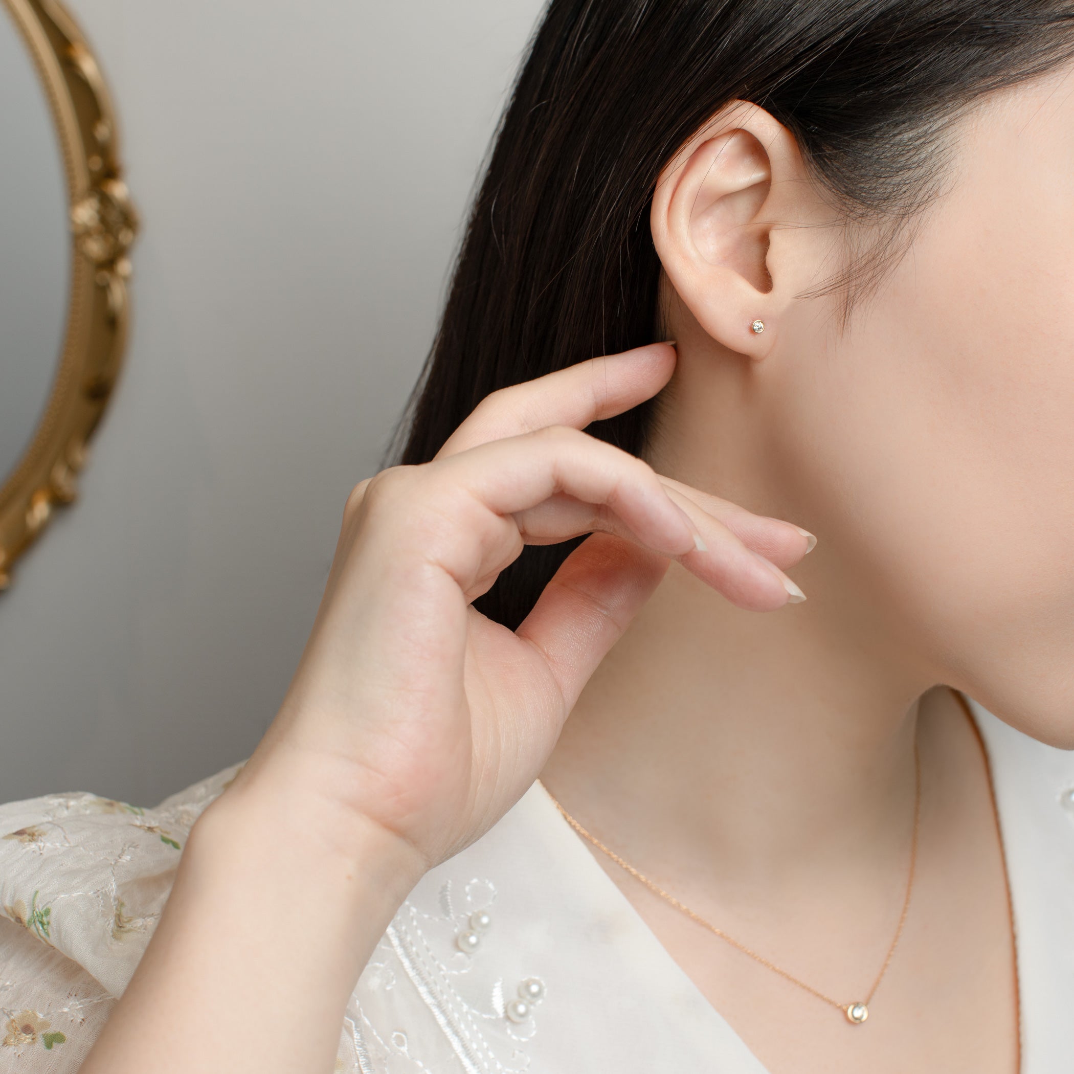 WEB限定】K18 イエローゴールド ダイヤモンド ピアス – Milluflora