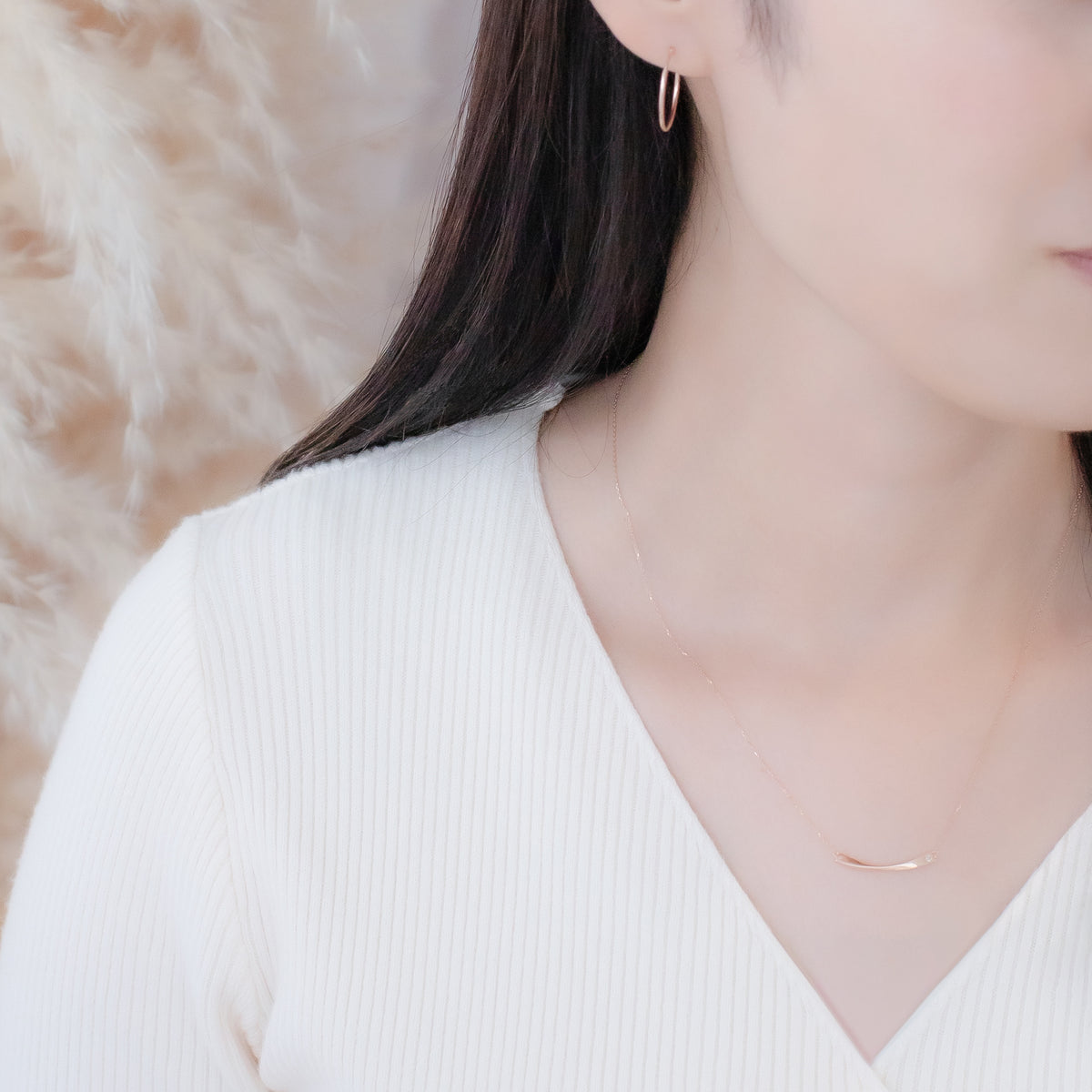 【WEB限定】K10 ピンクゴールド ダイヤモンド ネックレス