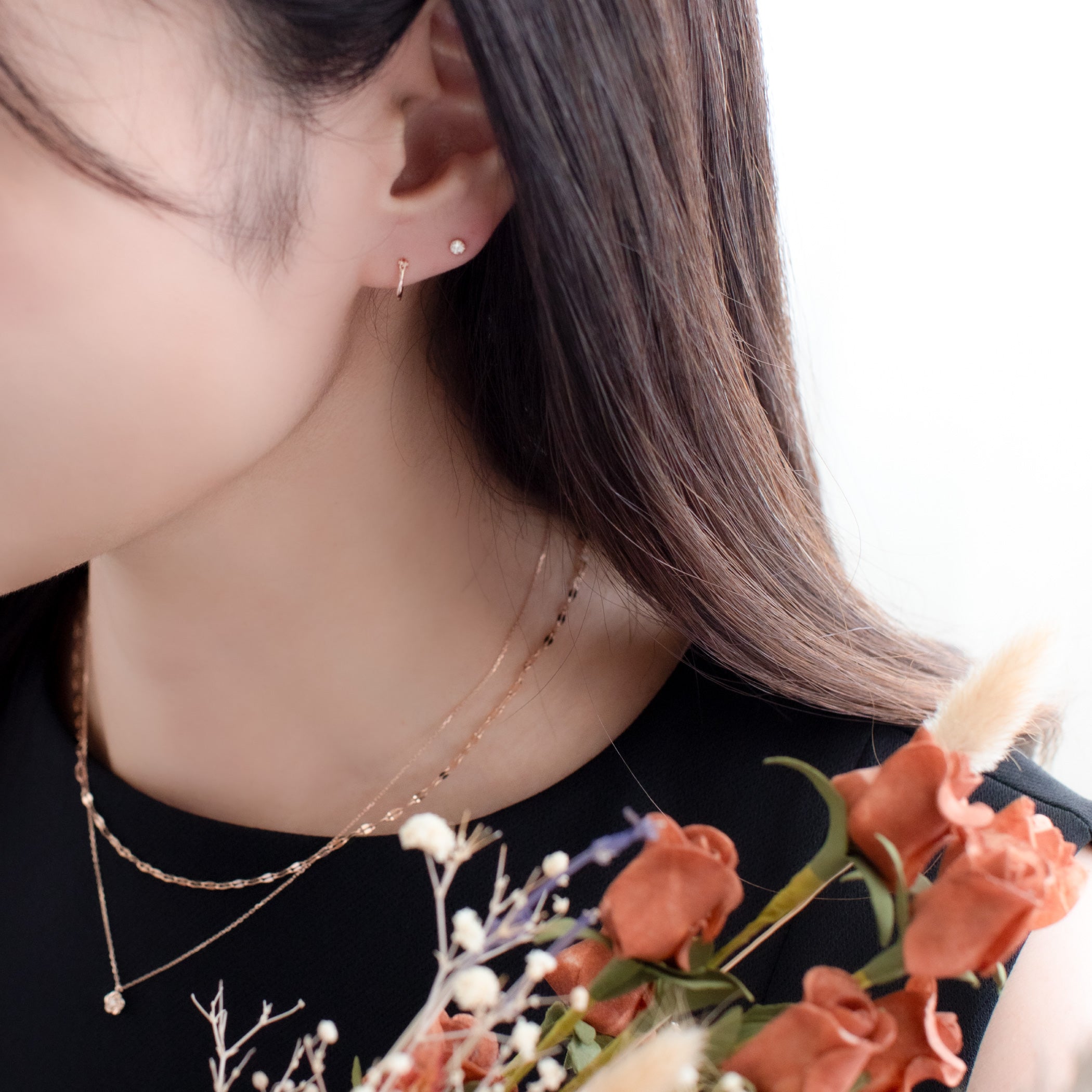 K10 ピンクゴールド フープ ピアス（10mm） – Milluflora | ミル