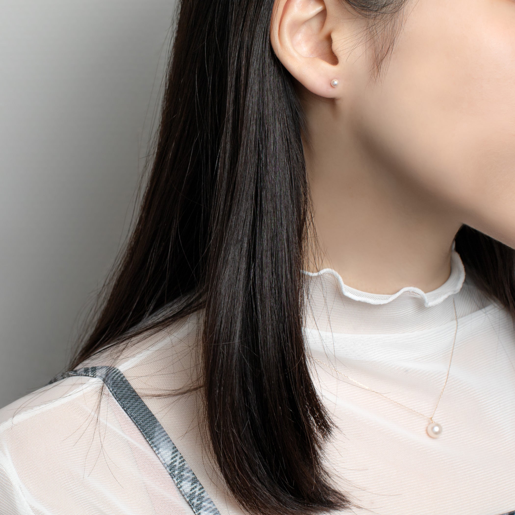 【WEB限定】6月誕生石 K10 イエローゴールド あこや真珠 ネックレス