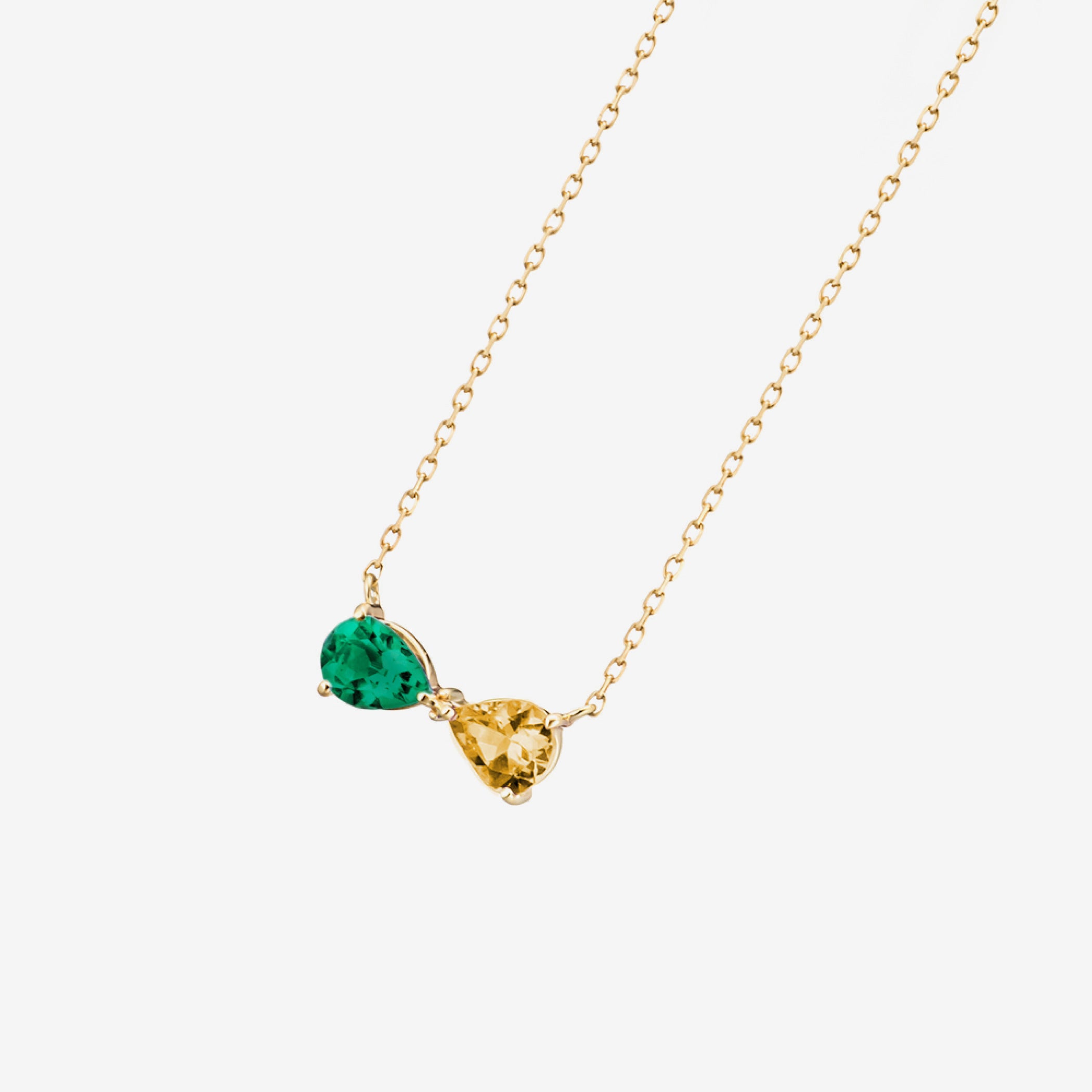 受注生産品】TSUNAGU K10 イエローゴールド エメラルド 蟹座(かに座