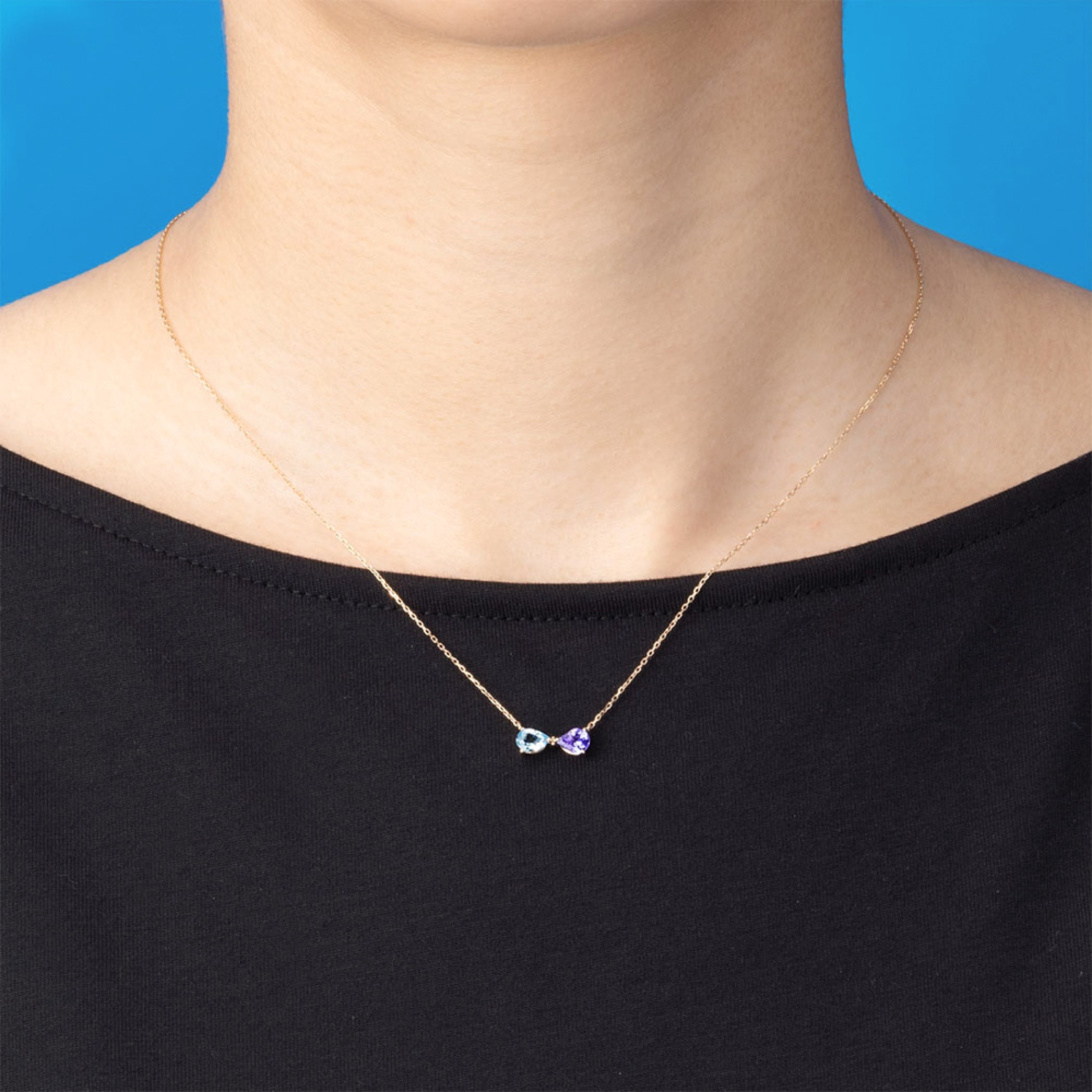 受注生産品】TSUNAGU K10 イエローゴールド ブルートパーズ 射手座